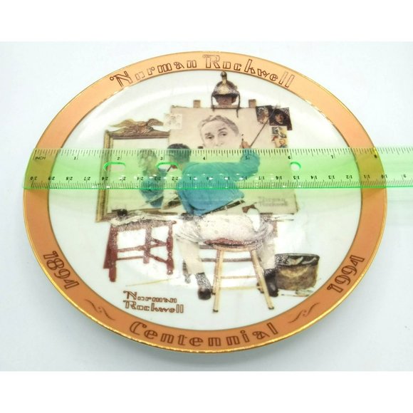 Norman Rockwell Triple Self Portrait Limited Edition Plate Bradford Exchange 94 - Picture 2 of 12